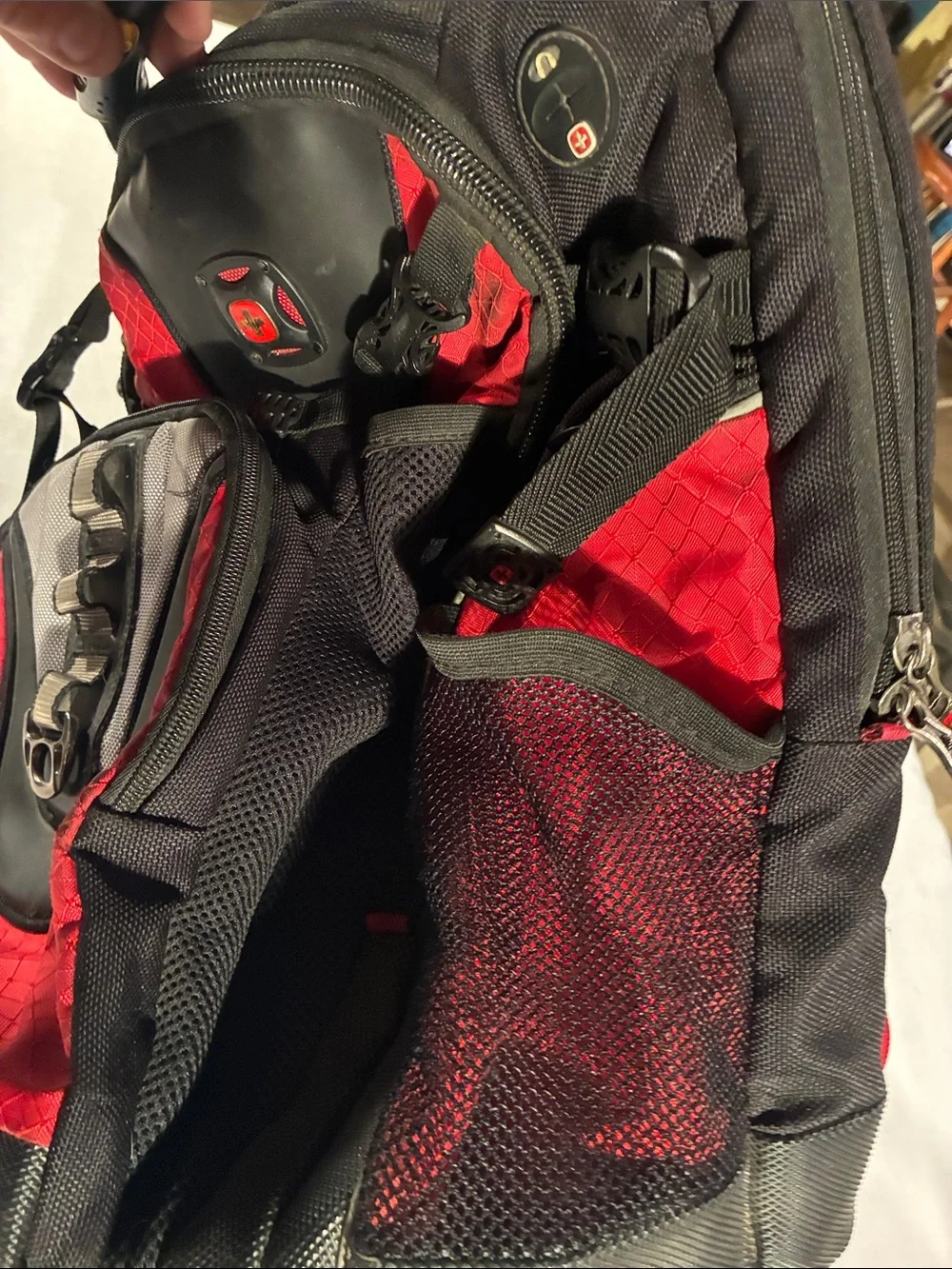 SwissGear Red and Black Multi-Compartment Backpack